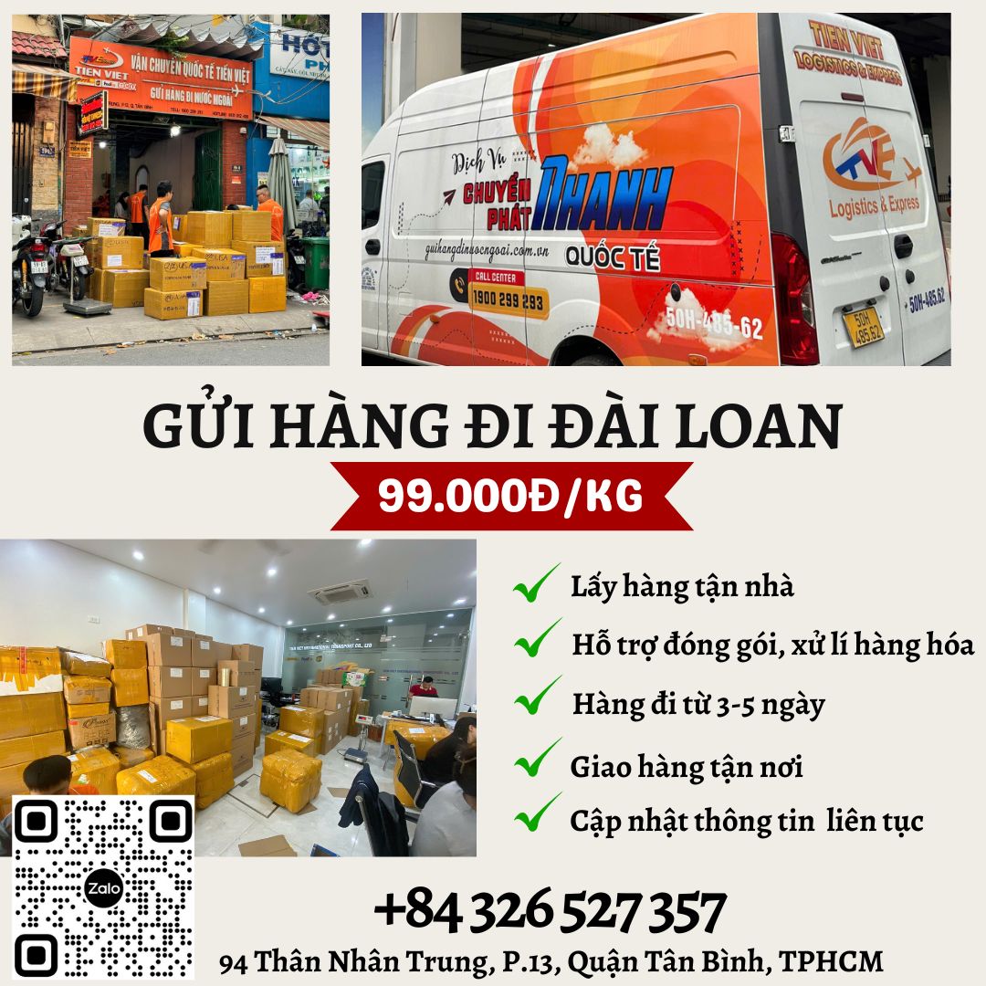 Gửi hàng đi Đài Loan- Tiến Việt Express